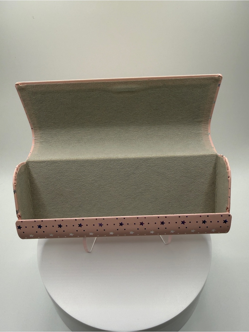 NWOT Pink Holographic Star-Print Women's Sunglasses Case - Picture 3 of 3